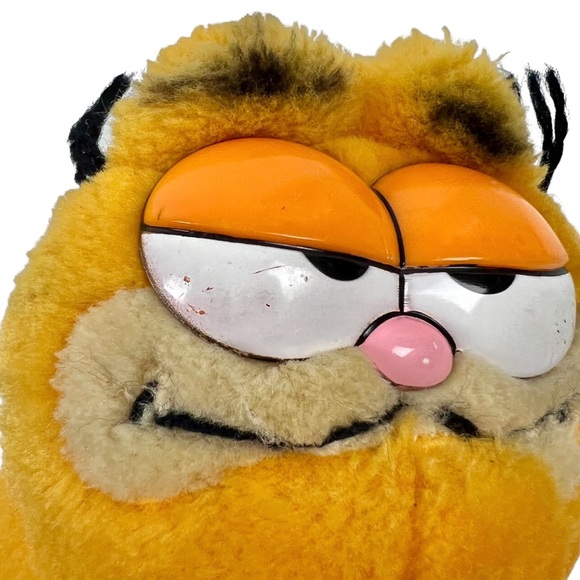 Garfield Plush Sitting Cat TAKE ME HOME FEED ME by Dakin 1978 1981 Vintage 5.5” - Picture 10 of 12